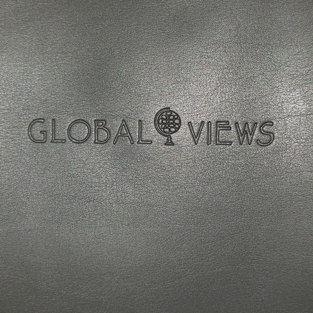 Grey Vegan Leather Simple Crossbody Bag- Global Views - Picture 3 of 6